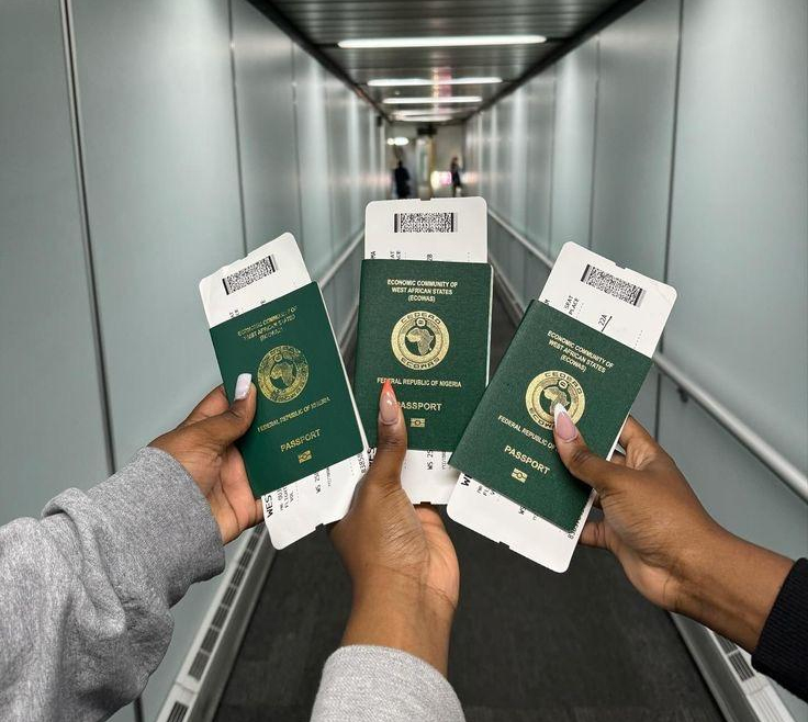 nigerian passport holders about to board a plane